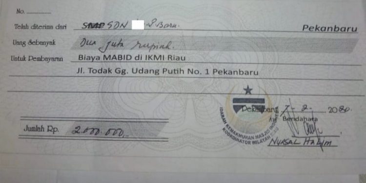 Benarkah Dana Bos dapat digunakan untuk Pelaksanaan Mabid SD sekota pada IKMI, Dan Apakah Benar sudah Dilaporkan ke Kejaksaan Negeri Pekanbaru ?