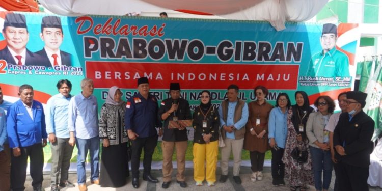 Ketum DPP dan DPW Santri Tani NU se Indonesia Deklarasi Dukungan Prabowo-Gibran