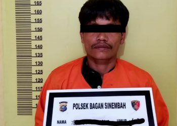 Polsek Rimba Melintang Polres Rohil Amankan Penyaluran BST Ke 338 KK Masyarakat Penerima