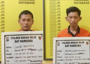 Sat Res Narkoba Polres Rohil Amankan Kurir dan Pengedar Narkoba Jenis Sabu
