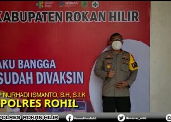 Polres Rohil Upacara Korp Raport Pengabdian TMT 1 Februari 2021 Dan Beri Reward Personel Berprestasi