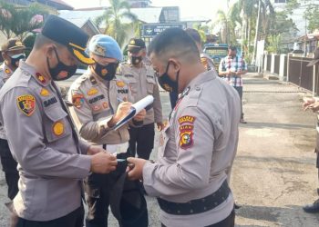 Kapolsek Bangko Pimpin Kegiatan GAKTIBLIN Terhadap Personel Polsek Bangko.