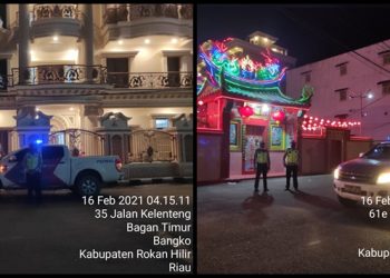 Sat Lantas Polres Rohil Lakukan Giat Blue Light Patroli Dalam Rangka Cegah Laka Lantas Dan Curas.