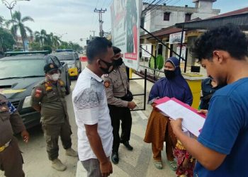 Operasi Yustisi di Kecamatan Pangkalan Kerinci, Polisi Jaring Pelanggar Prokes