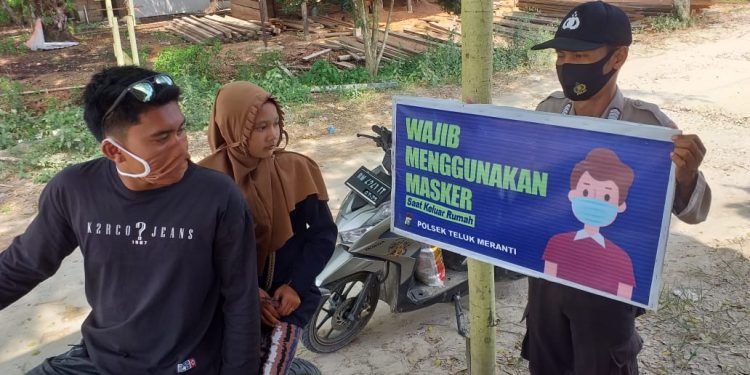 Penertiban Prokes, Polsek Teluk Meranti Pantau Kedisiplinan Warga
