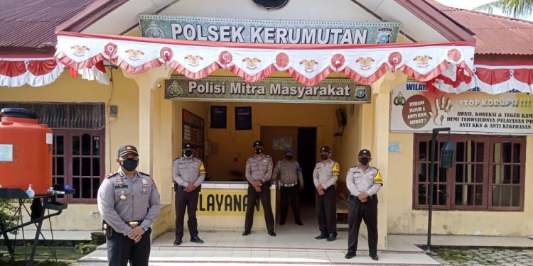 Polsek Kerumutan Siagakan Personel untuk Amankan Mako