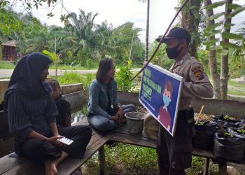 Pastikan Prokes Diterapkan, Polsek Teluk Meranti Ingatkan 5 Hal ini Kepada Warga