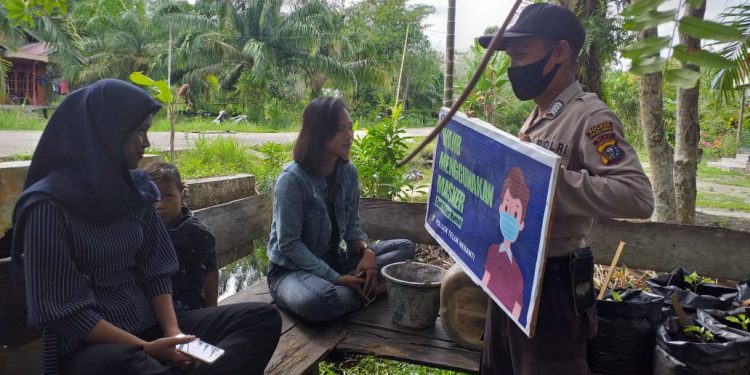 Pastikan Prokes Diterapkan, Polsek Teluk Meranti Ingatkan 5 Hal ini Kepada Warga