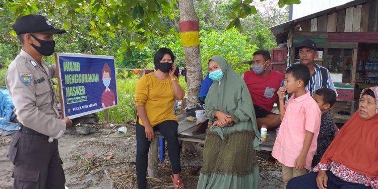 Polsek Teluk Meranti Minta Pengunjung Pantai Ogis Terapkan Prokes