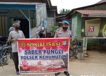 Polsek Kerumutan Sosialisasikan Saber Pungli ke Masyarakat