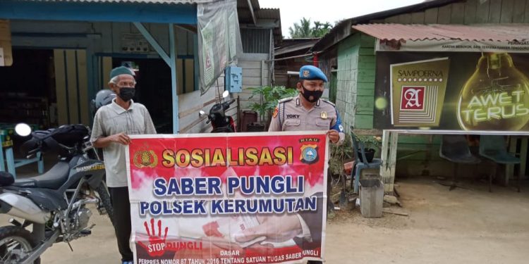 Polsek Kerumutan Sosialisasikan Saber Pungli ke Masyarakat