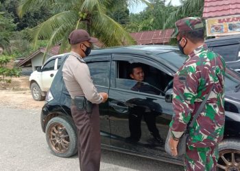 Berikan Rasa Aman, Polsek Langgam Rutin Patroli dan Imbau Disiplin Prokes