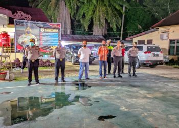 Polres Kuansing bersama Satgas Penanganan Covid-19 tetap melakukan PPKM Level II di Kab.Kuantan Singingi