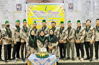 Sekjen PB HMI Zunnur Roin Lantik Pengurus HMI Cabang Pekanbaru Periode 2022/2023