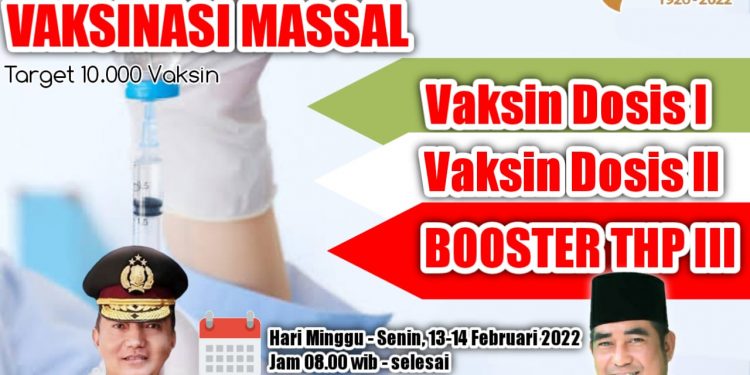 Adakan Vaksinasi Massal, PWNU Riau Bersama Polda Riau Target 10.000 Vaksin dan Pasar Murah Minyak Goreng