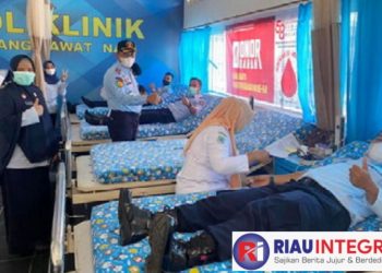 Dalam Rangka HBP ke-58 Tahun 2022, Kalapas Kelas II Bengkalis serta Jajaran dan PMI Laksanakan Donor Darah