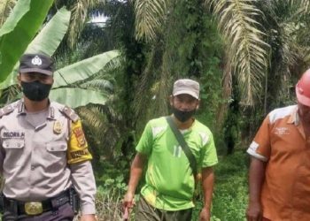 Cegah Karhutla, Bhabinkamtibmas Maredan Bersama Warga Lakukan Patroli