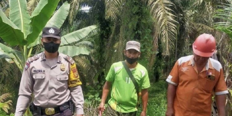 Cegah Karhutla, Bhabinkamtibmas Maredan Bersama Warga Lakukan Patroli