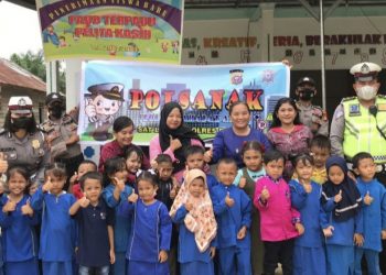 Sosialisasi Lalin, Satlantas Polres Rohil Gelar Polsanak Paud Terpadu