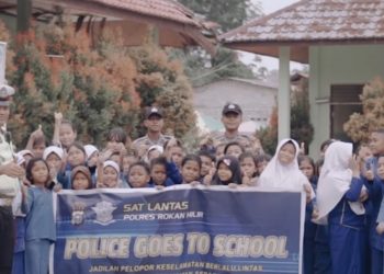 Lagi, Satlantas Polres Rohil Sosialisasi Lalin di Paud Terpadu Pelita Kasih