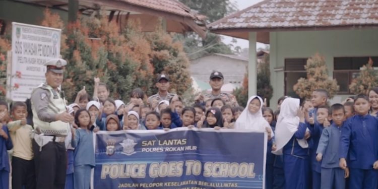 Lagi, Satlantas Polres Rohil Sosialisasi Lalin di Paud Terpadu Pelita Kasih