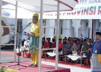 HUT Provinsi Riau ke-65, Wabup Rohil Bacakan Amanat Gubernur Riau