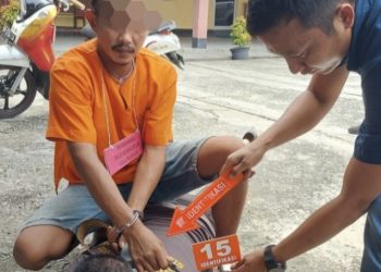 Satreskrim Polres Rohil Gelar Rekontruksi Pembunuhan Pemuda di Kubu