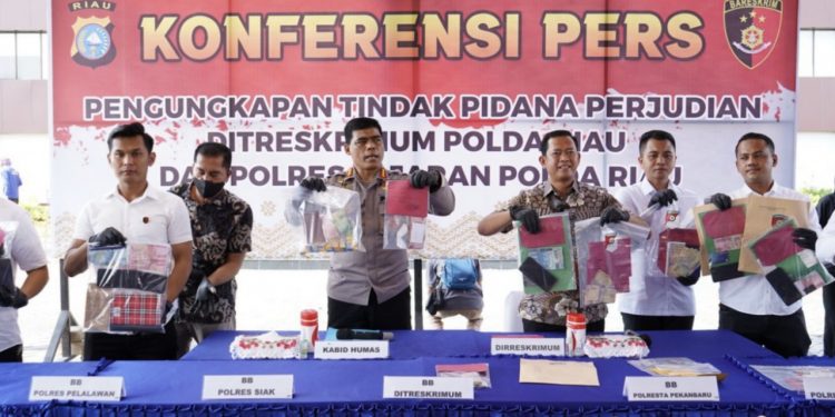 Sepanjang 2022, Polda Riau dan Jajaran Gulung 228 Pelaku Dari 145 Kasus Judi