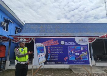 Satlantas Polres Rohil Sosialisasi Aplikasi Si Talam Manis Presisi