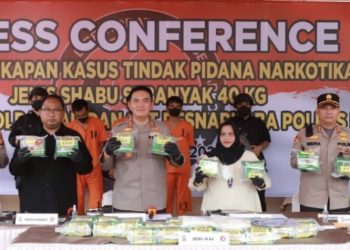 Disela Kunker ke Bangkalis, Kapolda Riau Ekspose Pengungkapan 40 KG Sabu 