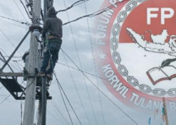 Diduga PT. Continetal Power Asal Tancap Tiang Tampa Izin