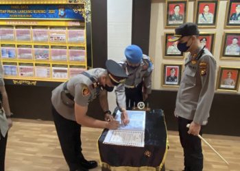 Kapolres Rohil Pimpin Upacara Sertijab Kasatreskrim 