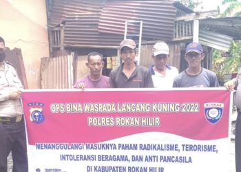 Cegah Radikalisme dan Intoleran, SatBinmas Polres Rohil Gelar Ops Bina Waspada LK 2022