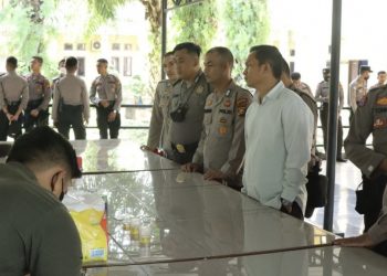 Polres Rohil Mendadak Cek Urine Terhadap Personil
