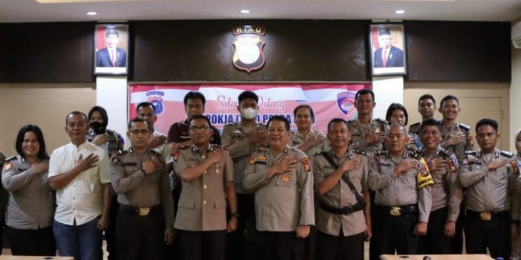 Tim Pokja Biro Rena Polda Riau Ukur Indek Tata Kelola Berbasis Online di Polres Rohil