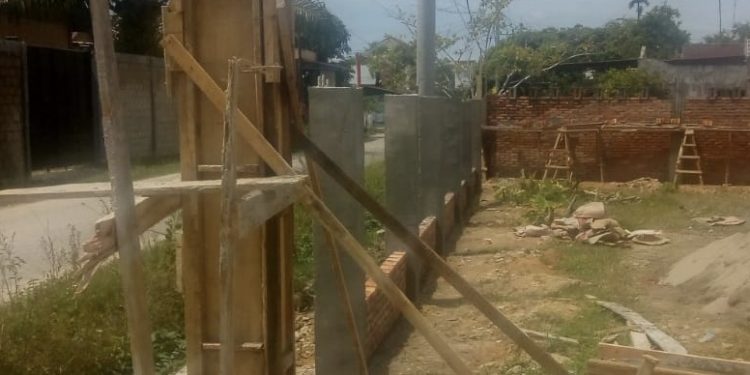 Proyek Pembangunan Pagar Puskesmas Langsa Timur Diduga Tanpa Plang