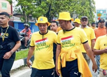 HUT Partai Golkar Ke 58, Ketua PK Tualang H. Asril Ucapkan Selamat Kepada Ketua Panitia Zulkifli