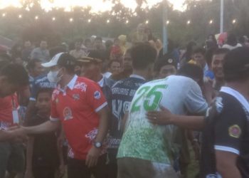 Turnament Tualang Cup 1 Maju Semi Final, Penghulu Perawang Barat, Faisal Turut Merayakan Kemenangan Tim Perawang Barat FC