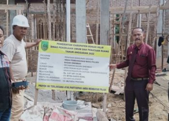 Ketua LSM PKRN Alexander Sitorus Cross Check Proyek Pembangunan Mako Polsek Bagan Sinembah