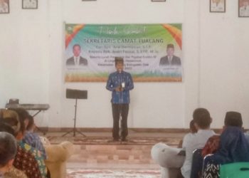 Camat Tualang Gelar Acara Pisah Sambut Sekcam, Lurah dan Pejabat Eselon IV