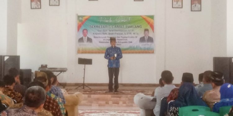 Camat Tualang Gelar Acara Pisah Sambut Sekcam, Lurah dan Pejabat Eselon IV