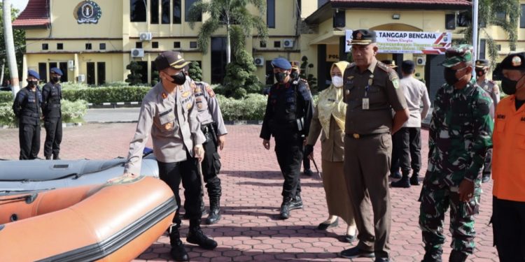 Tanggap Bencana Alam, Polres Rohil Gelar Apel Bersama Forkopimda