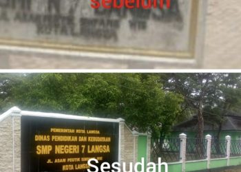 Gedung SMPN 7 Kota Langsa Tampil Lebih Menarik Setalah Direhabilitasi