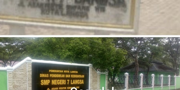 Gedung SMPN 7 Kota Langsa Tampil Lebih Menarik Setalah Direhabilitasi