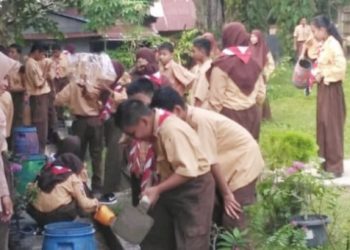 SMP N 1 Tualang Ikuti Perlombaan Gugus Depan Ramah Lingkungan