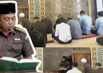 Tausiyah Ba’da Dzuhur Rutin, Kejati Riau Sampaikan Larangan Bergerak Dalam Sholat