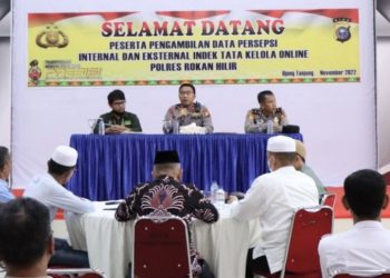 Polres Rohil Bersama BPS Gelar Pengambilan Data Internal dan Eksternal ITKO