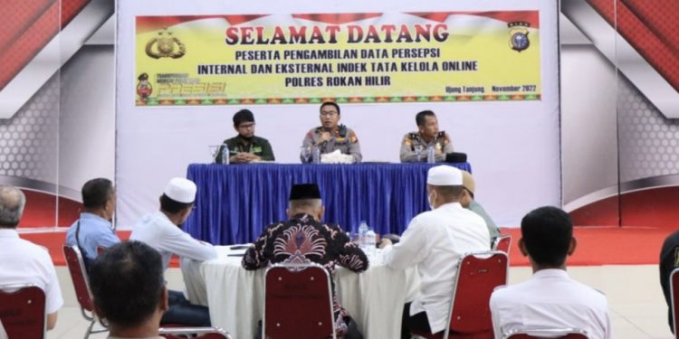 Polres Rohil Bersama BPS Gelar Pengambilan Data Internal dan Eksternal ITKO