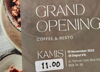 Perdana Telah Dibuka Dapour KR Cafe & Resto di Jalan Taman Sari Blok B2/3