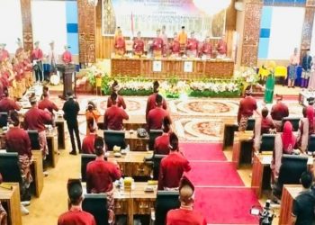 Rapat Paripurna DPRD Rohil Pandangan Fraksi Ranperda APBD Tahun 2023